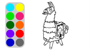 Download or print this amazing coloring page: Llama Coloring Book For Kids How To Draw Fortnite Easy Step By Step Coloring Pages Youtube