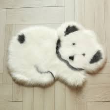 Use cold water with fur cleaner to brush the rug clean. Plush Cute Animal Shape Artifical Sheepskin Rugs Long Wool Fake Fur Carpet Buy Fake Fur Carpet Artificial Sheepskin Rug Animal Shape Faux Fur Rug Product On Alibaba Com