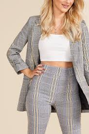 Check Blazer Clothes Fashion Checked Blazer