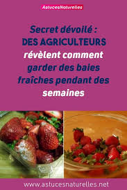 Secret Devoile Des Agriculteurs Revelent Comment Garder Des Baies Fraiches Pendant Des Semaines Alimentation Astuce Cuisine Conservation Food Beef Meat