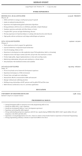 java / scala developer resume sample
