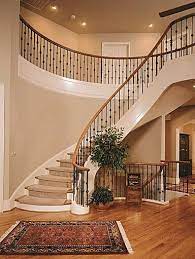 Curved Hardwood Staircase With Or Without Runners Stairs Staircase Curved Staircase