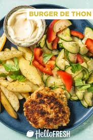 Burger De Thon Maison Recette Hellofresh Recept Tonijnburger Gezonde Maaltijden Voedsel Ideeen