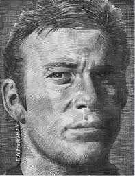 William Shatner as James Tiberius "Jim" Kirk of Star Trek. Only Mohammed  Ali and Jesus are more recognized