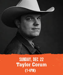 🎄Last Show before Christmas today 1-4pm featuring @taylorhcorum . 🍻 Mix  and mingle at the Taproom with Brunch 10am-2pm, enjoy a delicious Holiday  Cocktail or our newest Peppermint Mocha Latte 🍺 while