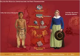 Online Interactive Exploration Of First Thanksgiving From Perspective Of Pilgrim Or Native Amer Thanksgiving Interactive Social Studies Thanksgiving Lessons
