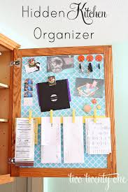 Brilliant Idea Great For Keeping Clutter Off The Fridge Hidden Kitchen Kitchen Organization Storage And Organization