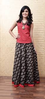 Different Colours To Wear Red Long Skirt And Top Indian Skirt Indian Dresses
