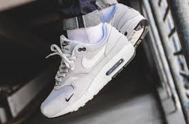 Mini Swooshes Land On This Nike Air Max 1 Premium Pure Platinum The Nike Air Max 1 Premium Is Dressed In A Clean Pure Platinum Nike Nike Air Nike Air Max