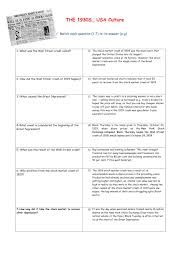 The 1930s Usa Worksheet