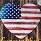250th Craft: American Heart Wooden Door Sign