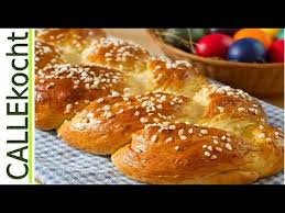 Leckerer Hefezopf Selber Machen Flechten Und Backen Omas Osterrezepte Youtube Hefezopf Rezepte Hefezopf Flechten