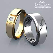 Solitaire Princess Diamond Bezel Set Men S Half Wedding Band Made In 14k Gold Other Metal Opti Mens Engagement Rings Diamond Mens Gold Rings Men Diamond Ring
