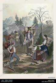 Countrylife 1857, man, woman, cows ...