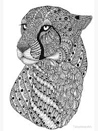 Black And White Cheetah Photo Zentangle Art Black And White Cheetah Canvas Print By Templemanart In 2020 Zentangle Art Zentangle Drawings Cheetah Drawing