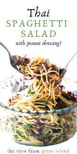 Thai Spaghetti Salad In 2020 Spaghetti Salad Recipes Delicious Salads