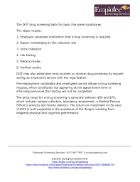 Easily customize your drug testing consent form. The Difference Between A Dot And Non Dot Pre Employment Drug Test By