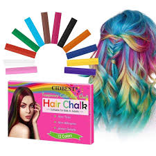 Use a tint brush to spread. Hair Chalk Temporary Hair Chalk Pens Hair Chalk Set Washable Hair Color Non Toxic Washable Hair Dye For Kids Hair Dyeing Party Cosplay 12 Color
