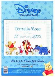 Celebrate the day and preserve the memory by cross stitching one of these baby announcement patterns. Classic Pooh Cross Stitch Birth Sampler Cross Stitch Patterns