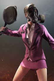Pubg Player With Pan Attack On Enemy Mobile Wallpaper Game Pubg Player With Attack Enemy Iphone Android Mob Mobile Wallpaper Gas Mask Girls Characters