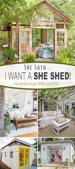 4 stylish she shed looks she sheds plans for how to build 4 stylish she shed looks she shed her answer to the man cave. Pin On Tgg Diy Garden Ideas Projects