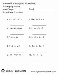 The addition and subtraction of polynomials is similar to normal addition and subtraction. Solving Polynomial Equations Worksheet Answers New Free Printable Intermediate Algebra Worksheets Also Algebra Worksheets Solving Equations Equations