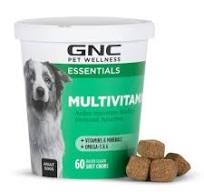 Amazon.com : GNC Essentials Dog Multivitamin Soft Chews - 60 ct Salmon Oil  Dog Supplement Immune Booster - Bacon Flavor Chewable Dog Multivitamin with  ...