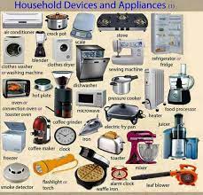 Small kitchen appliances save time, and depending on what small appliances you're using, they can help you save money as well. Household Devices And Appliances Vocabulary In English Eslbuzz Learning English