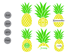 Vector illustration of fresh fruits. Pineapple Monogram Graphic By Cosmosfineart Creative Fabrica