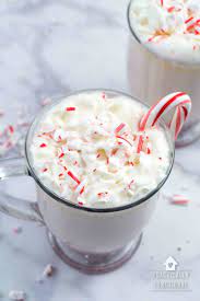 Copycat Starbucks Peppermint White Hot Chocolate Recipe Peppermint White White Hot Chocolate Hot Chocolate