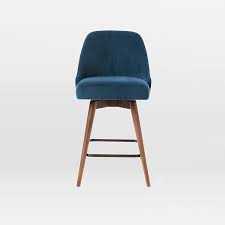 Potterybarn.com has been visited by 100k+ users in the past month Mid Century Upholstered Swivel Counter Stool