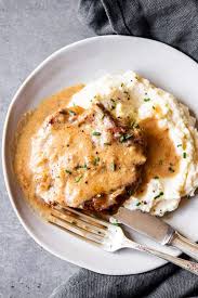 It's a good idea to have some of these this recipe for thin sliced pork chops has a basic seasoning, are pan seared and are topped with an easy pan sauce. Instant Pot Sour Cream Pork Chops Thm S Low Carb Keto