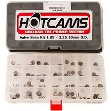 hotcams valve shim kit motosport