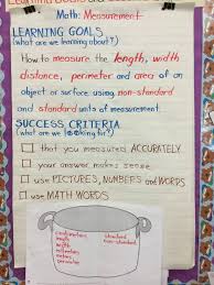 Learning Goals Success Criteria Math Measurement Learning Goals Success Criteria Math