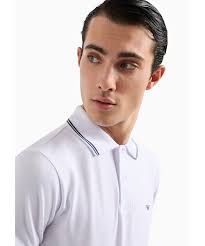 ENPORIO ARMANI 新品 未使用 半袖 白ワイシャツ サイズXS ポロシャツ 「エンポリオ アルマーニ」スリムフィットポロシャツ