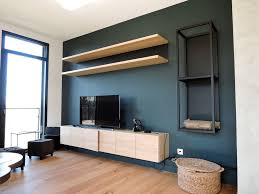 Artmeta Amenagement Meuble Tv Etageres Range Buches En Chene Naturel Acier Noir Charbon Decoration Maison Mobilier Sur Mesure Mobilier