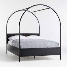 Buy bed canopies/netting and get the best deals at the lowest prices on ebay! Canyon Arched Full Black Canopy Bed With Upholstered Headboard Crate And Barrel