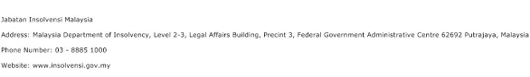 Check spelling or type a new query. Jabatan Insolvensi Malaysia Address Contact Number Of Jabatan Insolvensi Malaysia