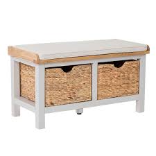 Farrow Grey Hallway Bench With Storage Roseland Furniture