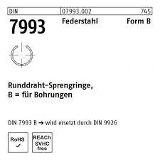 DIN 7993 Sprengringe - Form B - Federstahl - für Bohrungen, € 11,28