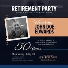 Free retirement party invitation templates to download. Customize 370 Retirement Poster Templates Postermywall