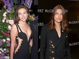 Cher's bob mackie showgirl dress from the 1986 oscars 3. Elizabeth Hurley S Son Recreates Her Iconic Versace Safety Pin Moment 25 Years On British Vogue British Vogue