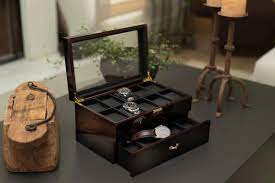20 diplomat dark ebony wood watch box