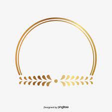 Golden Circle Frame Leaf Shape Gold He Leaves Of Rice Png And Vector With Transparent Background For Free Download Bingkai Lencana Bingkai Foto