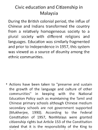 With a population of 31,454,000, malaysia is a federal constitutional monarchy located in southeast asia. Civic Education And Citizenship In Malaysia Malaysia Schools