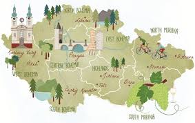 Czech Republic Illustrated Map Illustrated Map Map Czech Republic
