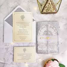 Discover wedding elegant invitations at asksly! Luxe Silver And Gold Elegant Wedding Invitations With Rsvps Simple Wedding Invitations Gate Fold Invitations Ws167 Wedding Invitations Wedding Invites Paper