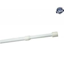 Tringle Vitrage Sans Percage Extensible O8 Mm Autobloquante 40 A 70 Cm Coloris Blanc Blanc 3760171014301