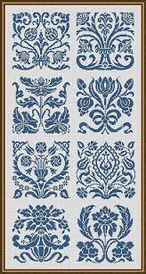 Princess graphs / charts & patterns: Art Nouveau Motifs Flowers Samplers Monochrome Counted Cross Etsy Cross Stitch Art Cross Stitch Flowers Cross Stitch Embroidery
