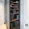 Shoe bench entryway storage rack wooden boots organzier hallway corridor design. 1